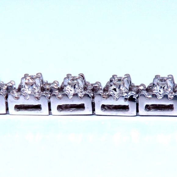 Tennis Bracelet 1.75ct Natural Round Diamonds 14kt Gold Three Row - Picture 5 of 5